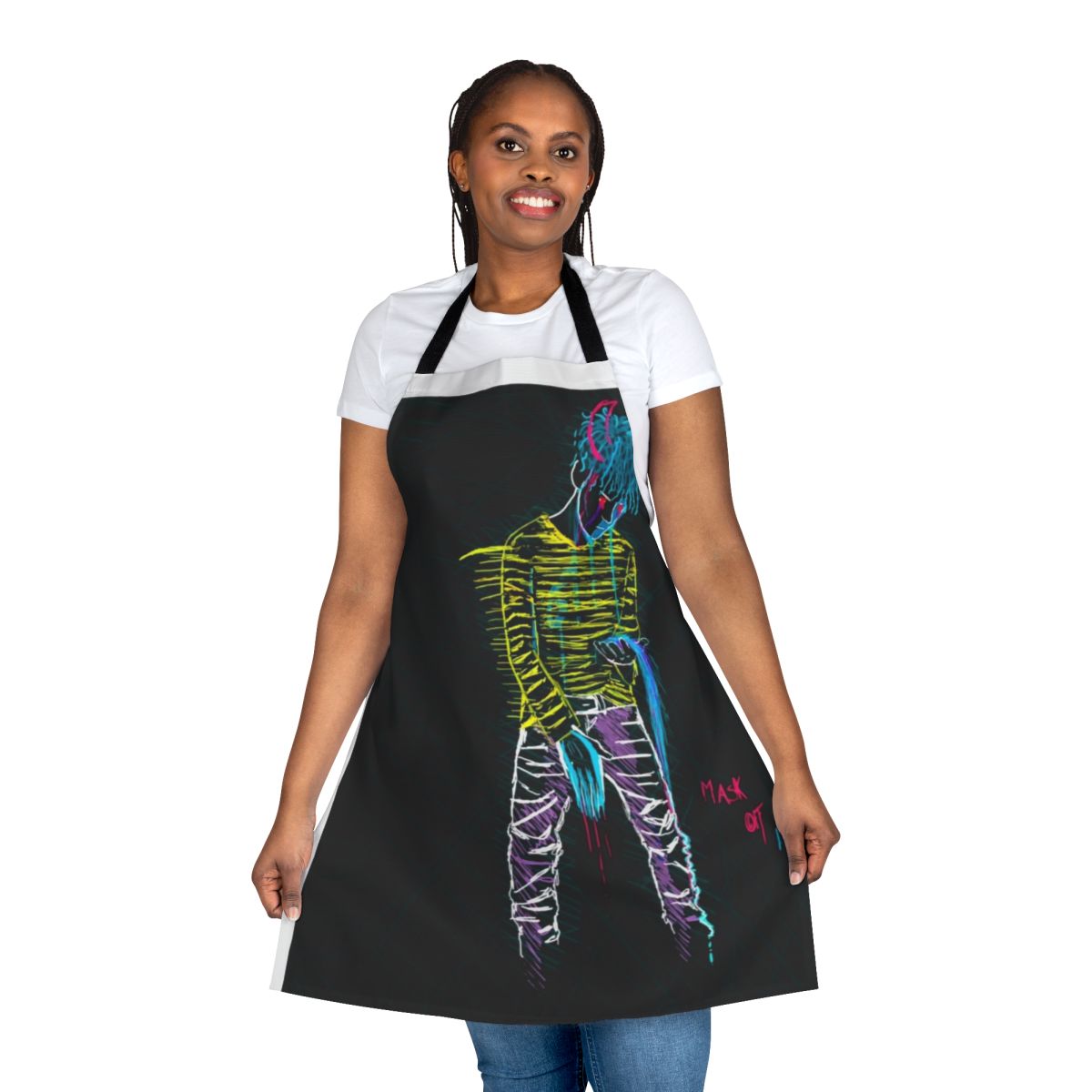 Kidd Keo-inspired kitchen apron with a sleek design