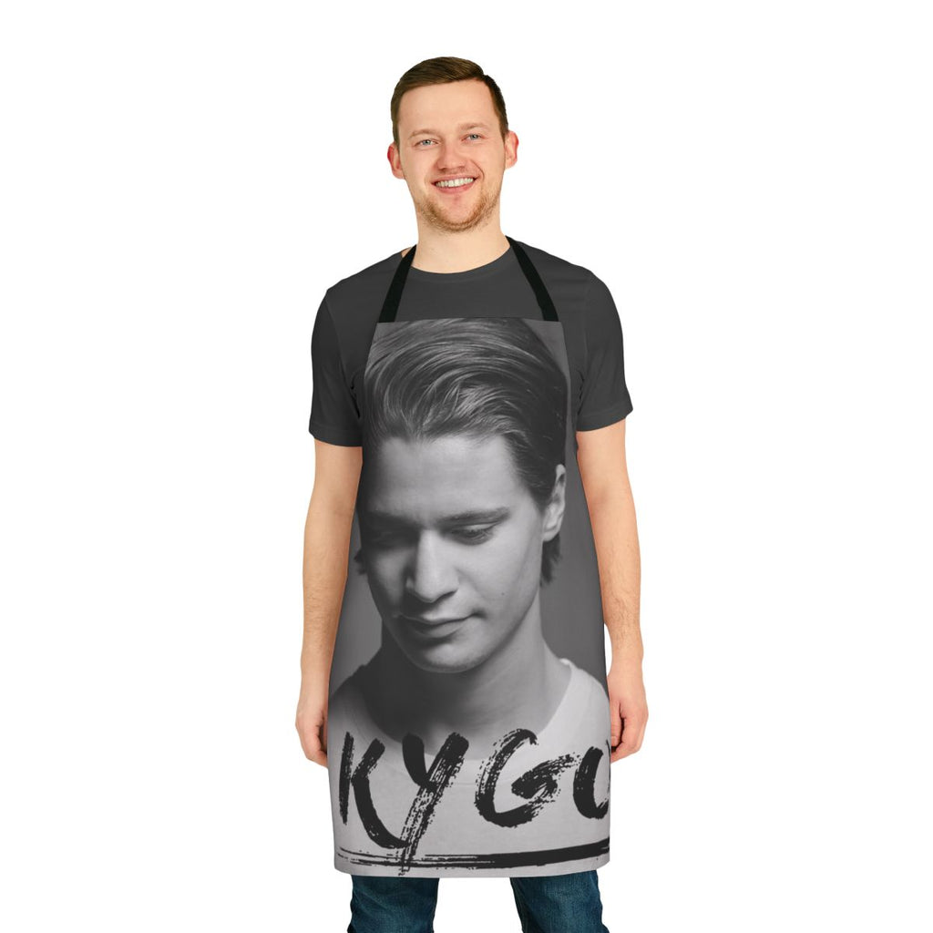 Kids apron with music festival-inspired design