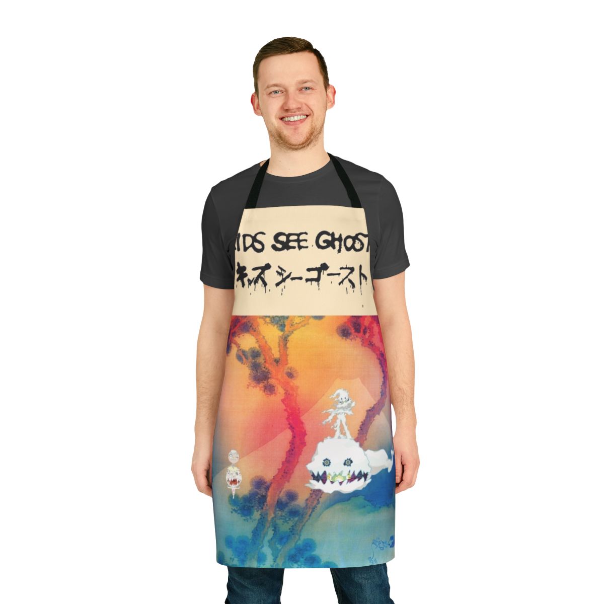 Stylish Kids See Ghosts-inspired apron with trendy design