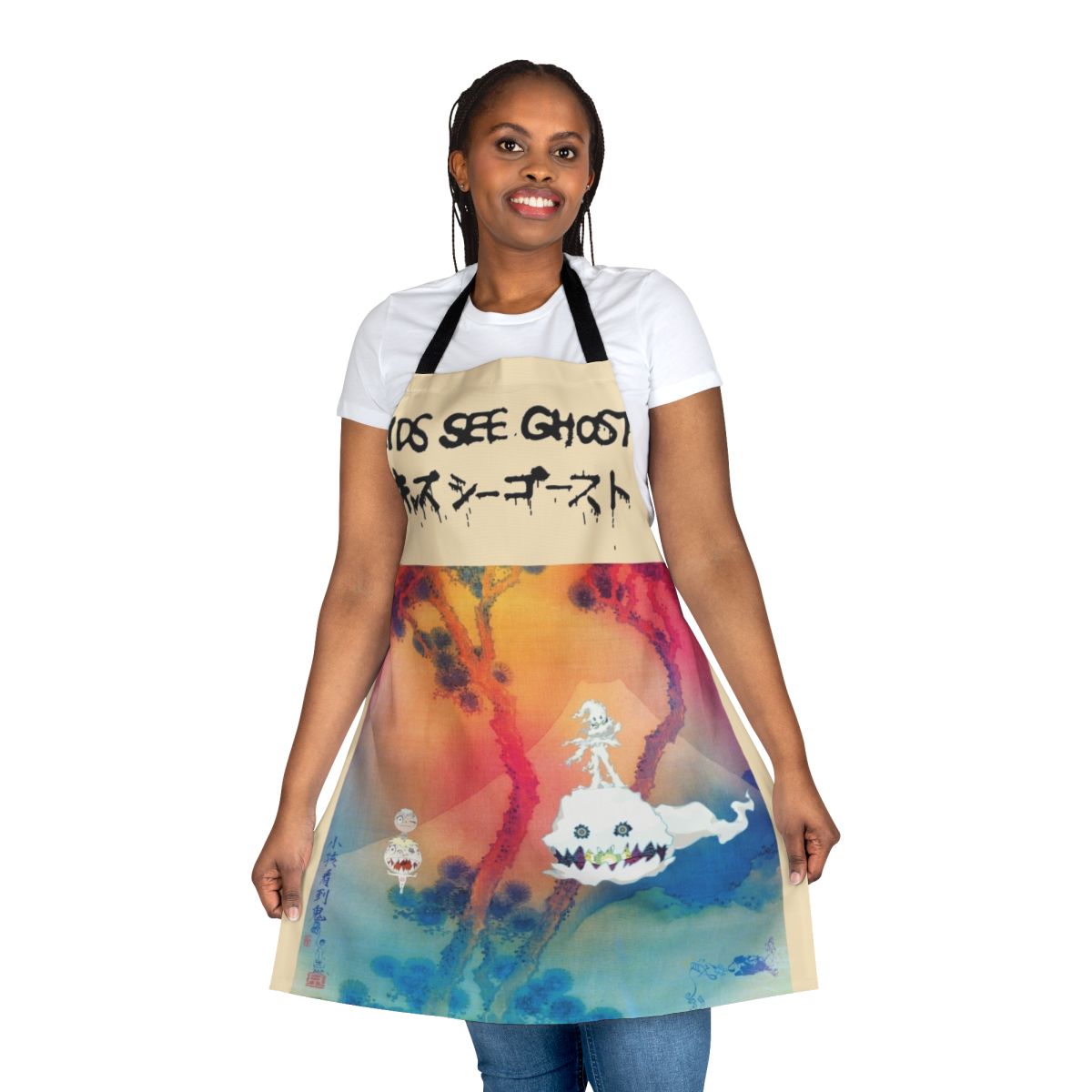 Stylish Kids See Ghosts-inspired apron with trendy design