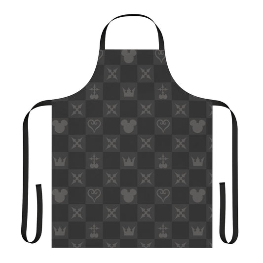 Apron featuring a colorful kingdom hearts video game pattern design