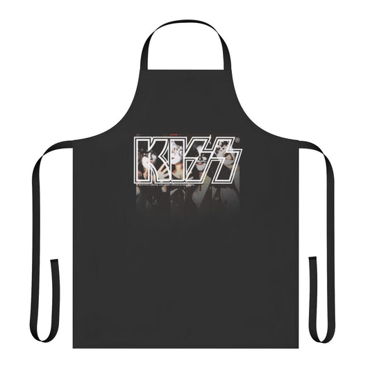 Apron featuring the iconic Kiss band logo and members artwork