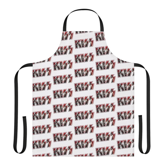 Apron featuring the Kiss the Band logo and artwork