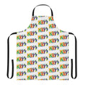 Colorful tie dye apron featuring the iconic Kiss the Band logo