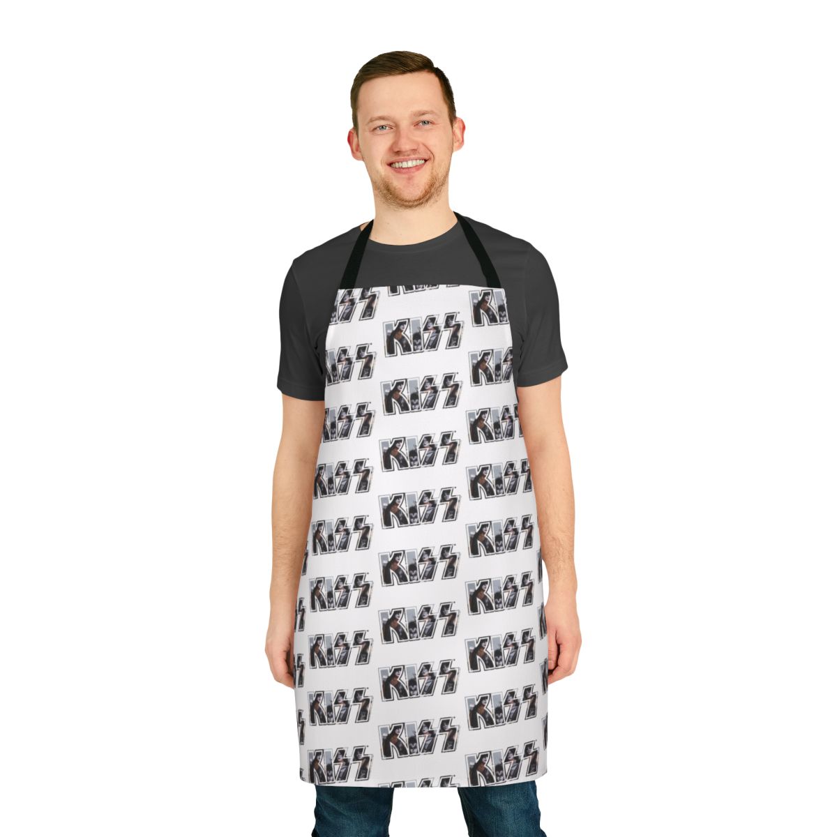 Apron featuring the iconic Kiss the Band logo design