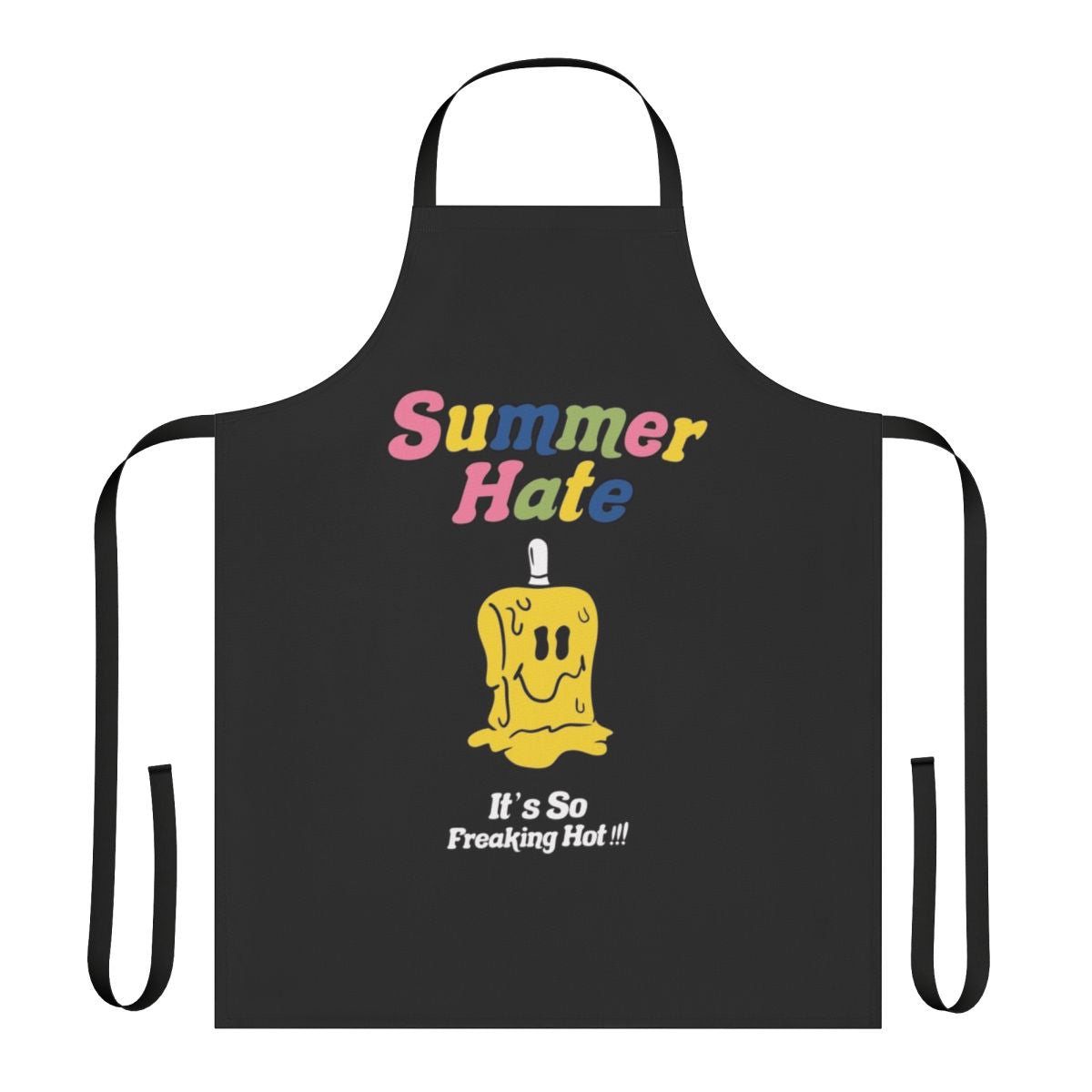 Stylish Korean inspired summer apron with a bold graphic design