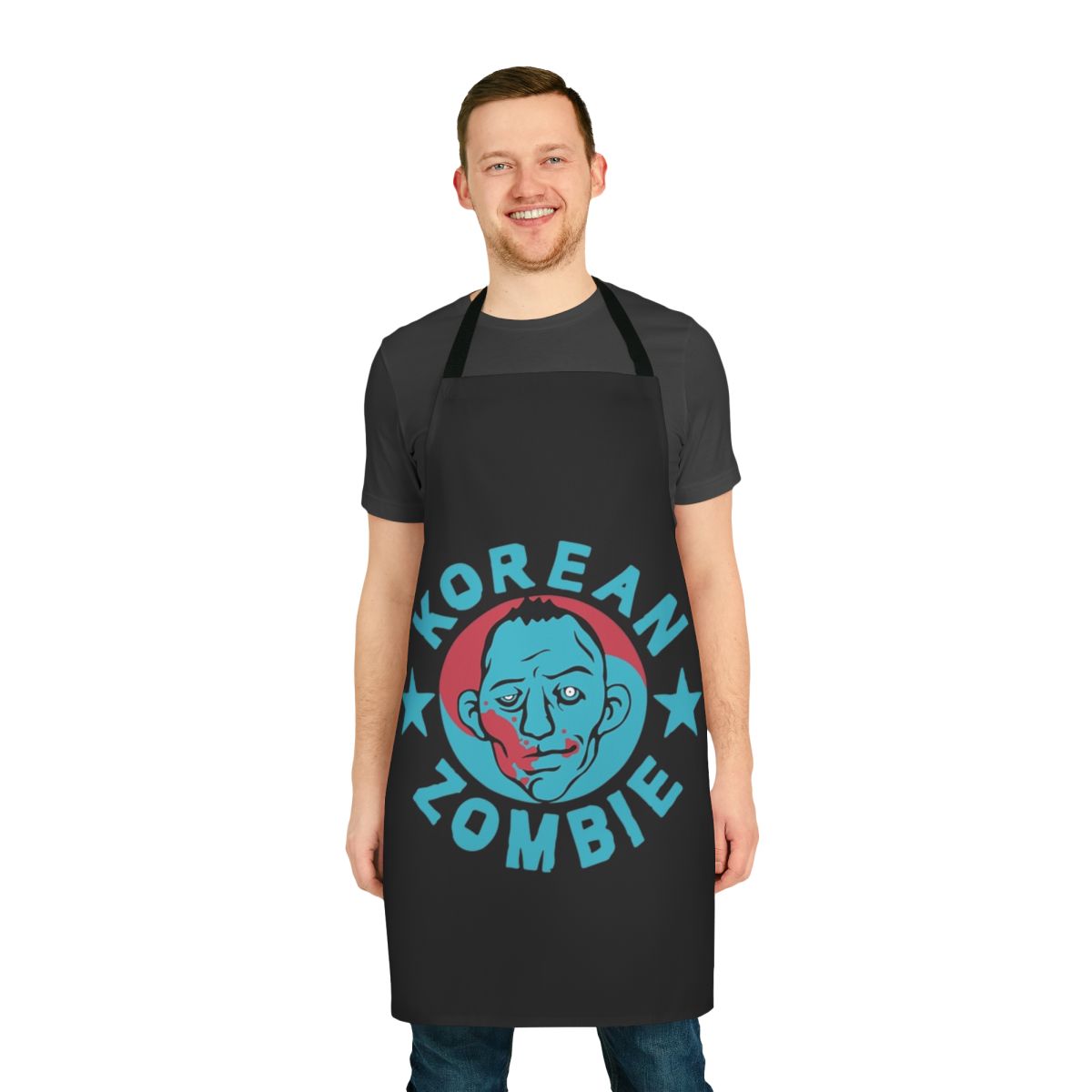 Apron with the image of "The Korean Zombie" Chan Sung Jung, a popular MMA fighter