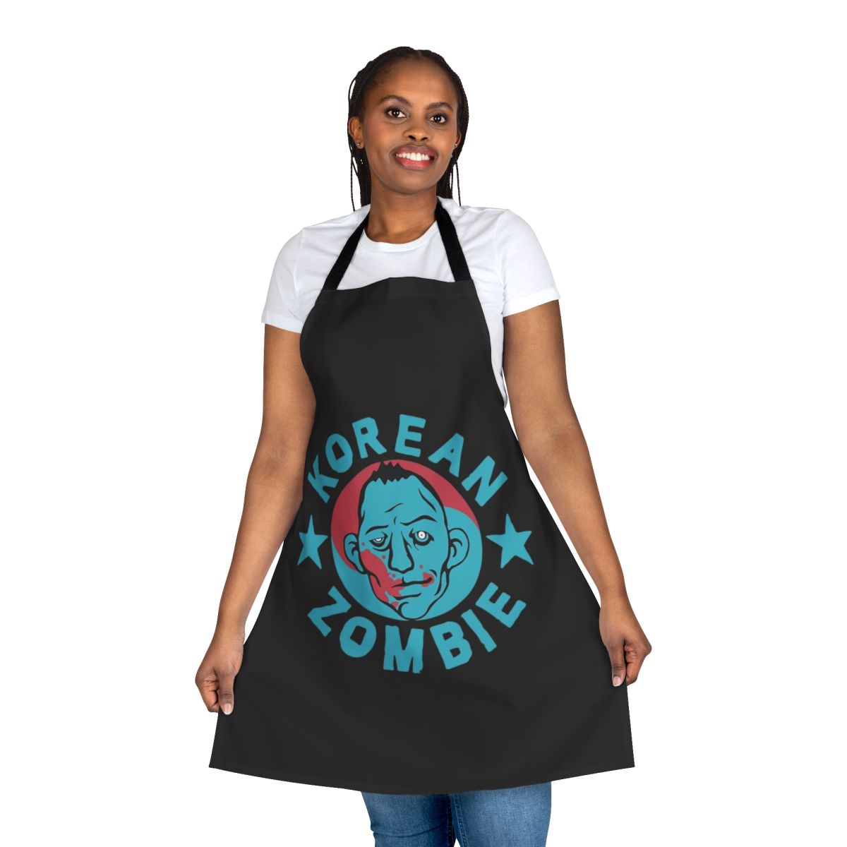 Apron with the image of "The Korean Zombie" Chan Sung Jung, a popular MMA fighter