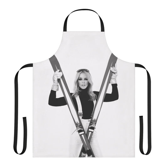 Fashionable Kylie-themed apron featuring a cozy December 2017 design