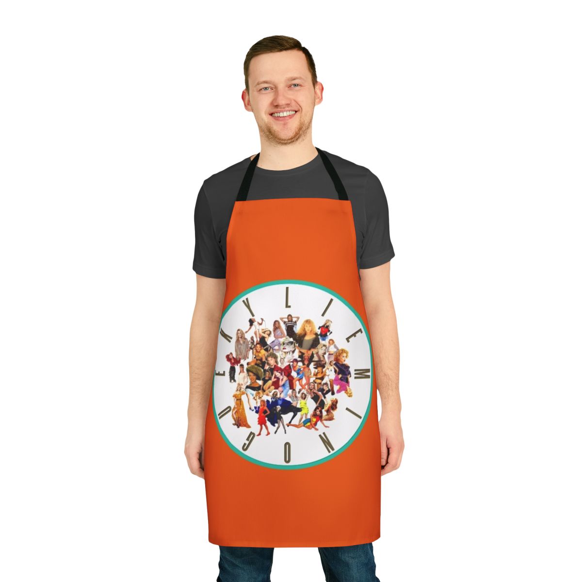 Apron featuring the image of pop star Kylie Minogue