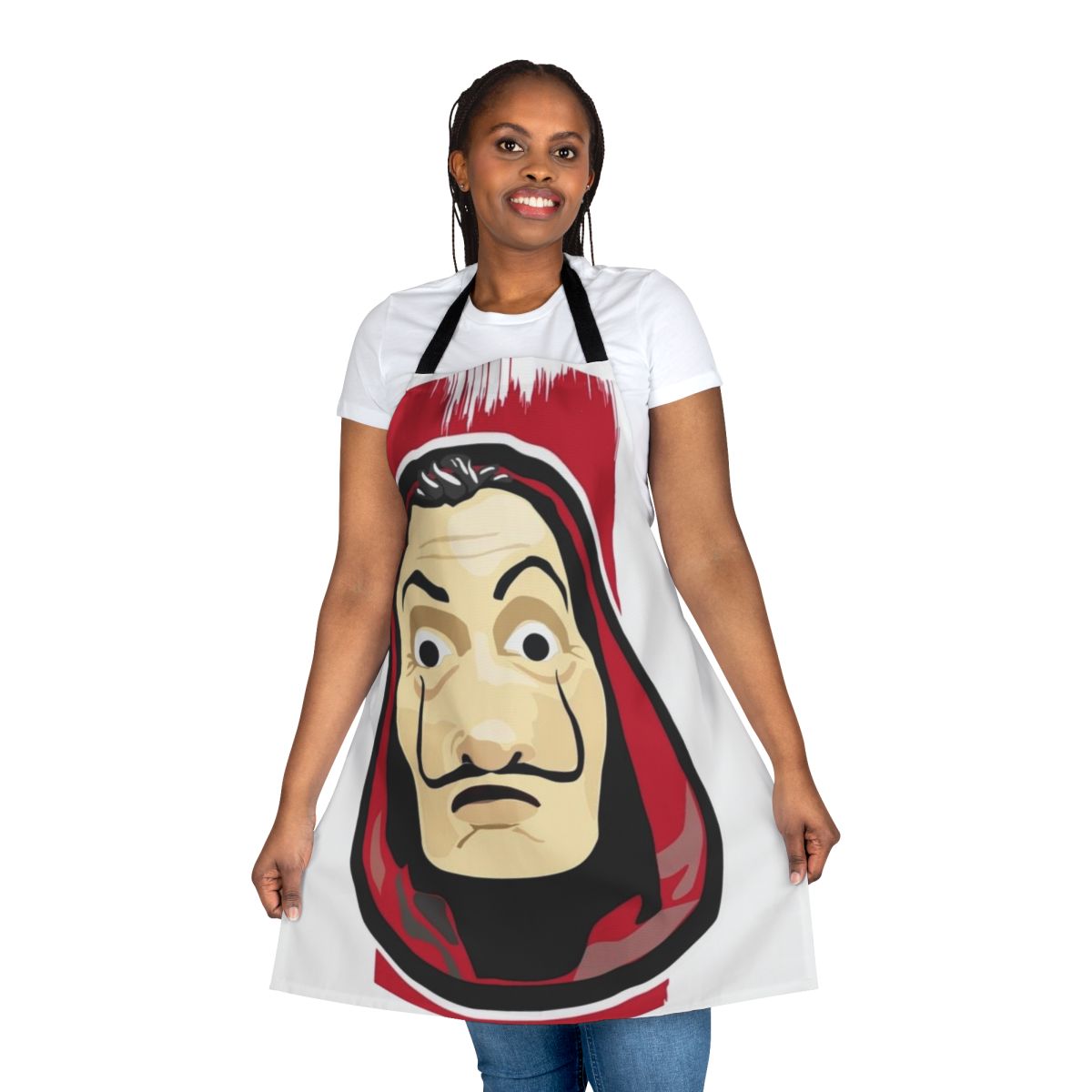 Apron featuring Money Heist/La Casa de Papel themed design