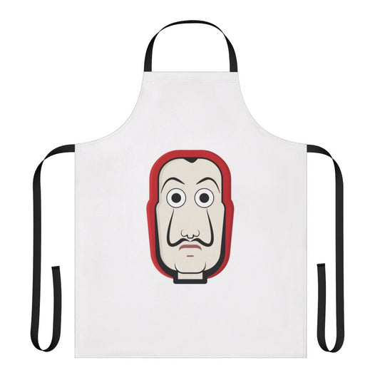 La Casa de Papel inspired mask apron with Salvador Dali print