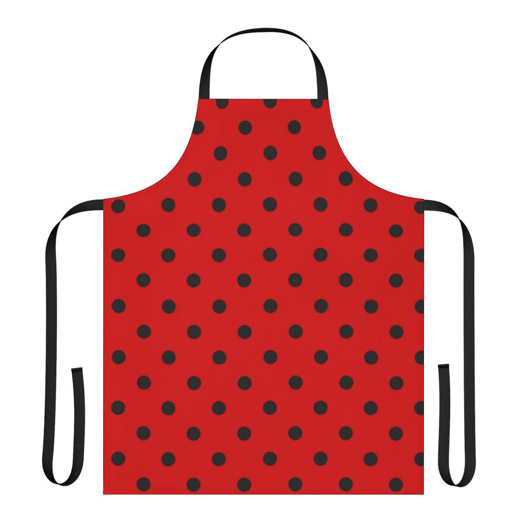 Ladybug pattern apron with a charming and whimsical design
