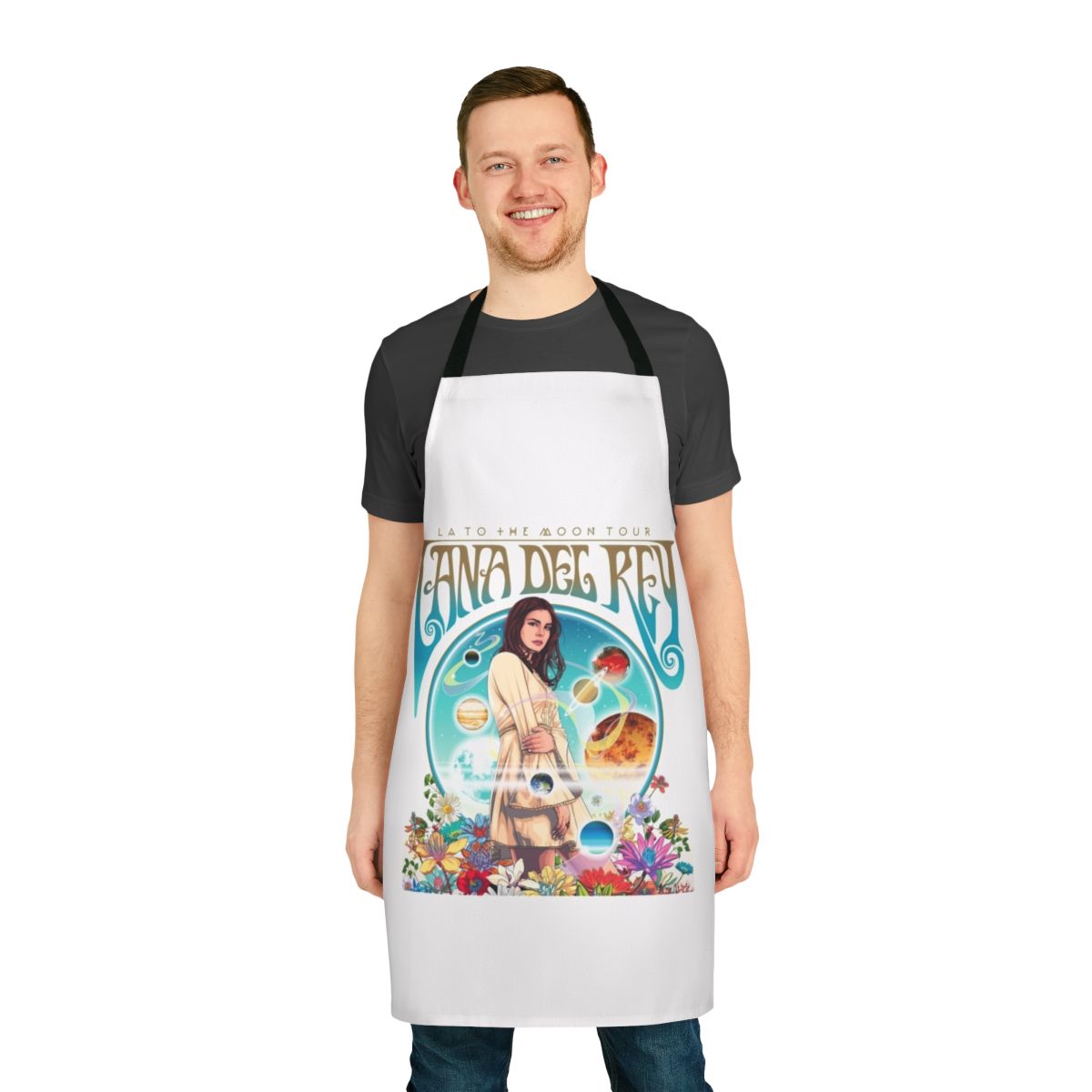 Lana Del Ray inspired apron featuring the moon design