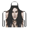 Elegant apron design featuring the name and likeness of Italian pop singer Laura Pausini