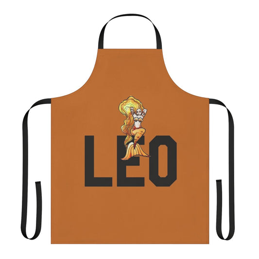 Whimsical apron featuring a lion-mermaid design, perfect for the animal lover in your life.