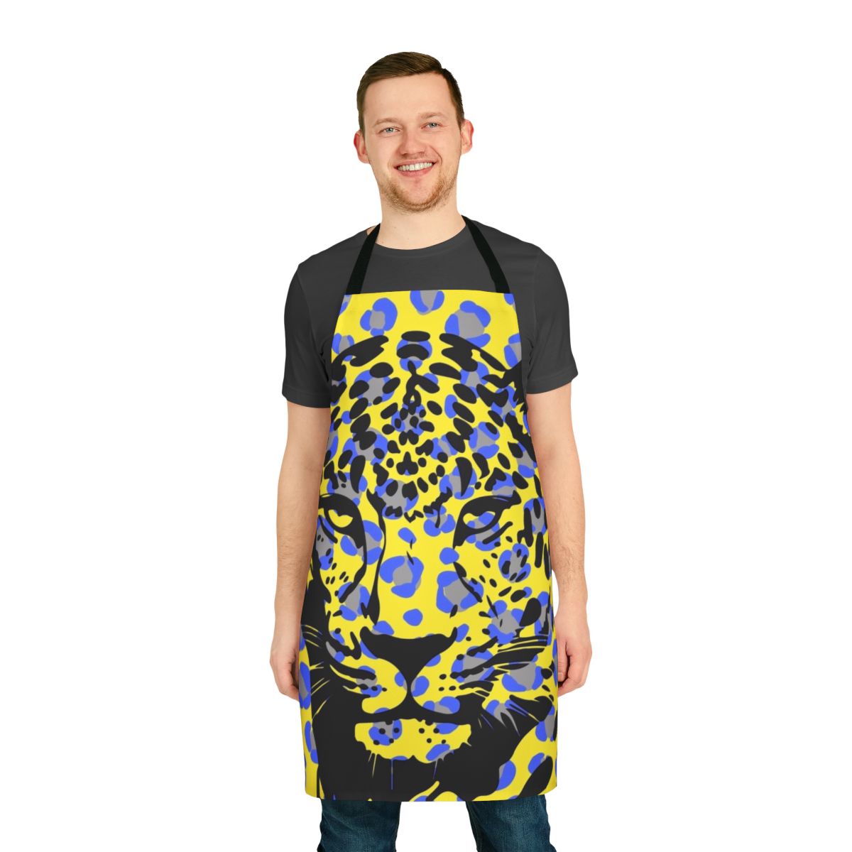 Leopard print apron with a stylish and high-quality design for animal lovers