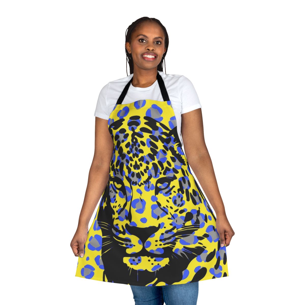 Leopard print apron with a stylish and high-quality design for animal lovers