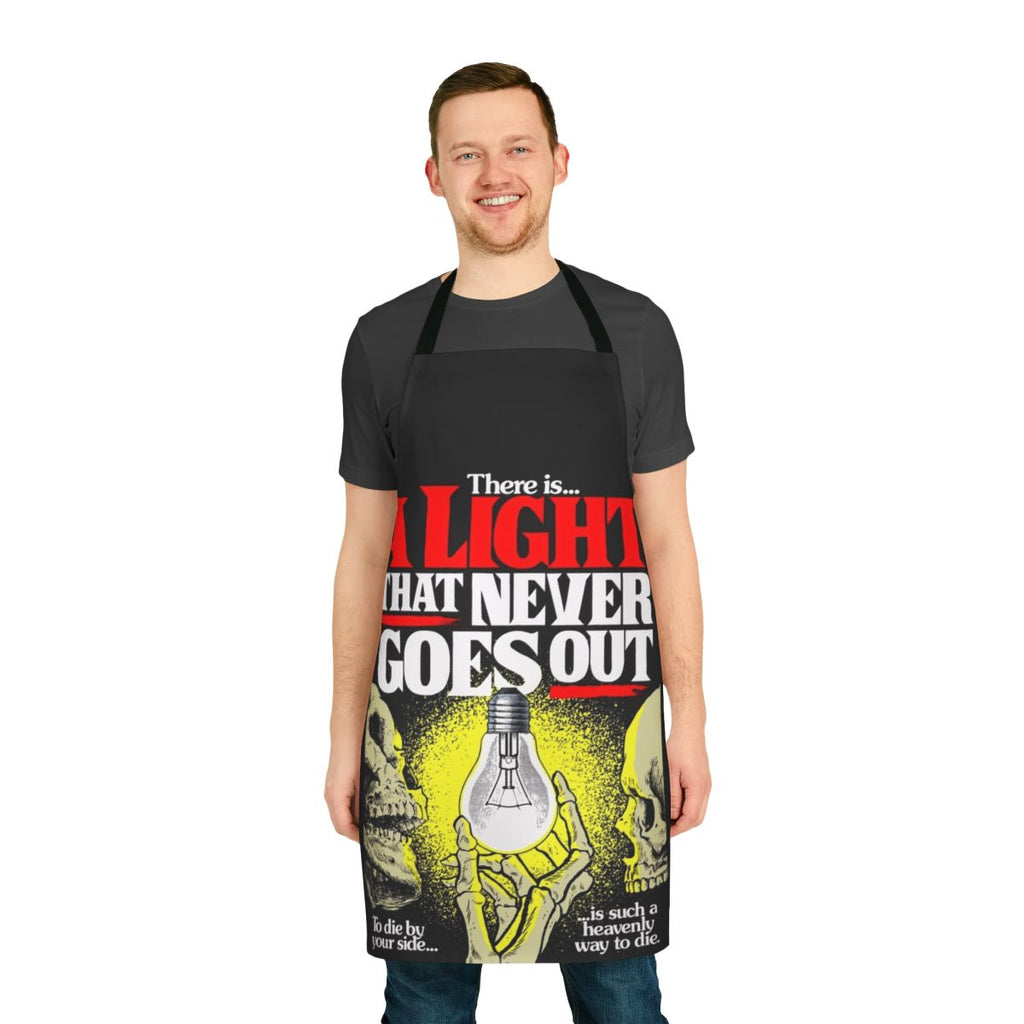 A light, linen apron with a unique design for cooking and kitchen tasks