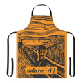 Minimalist apron featuring the iconic Tux the Linux penguin logo