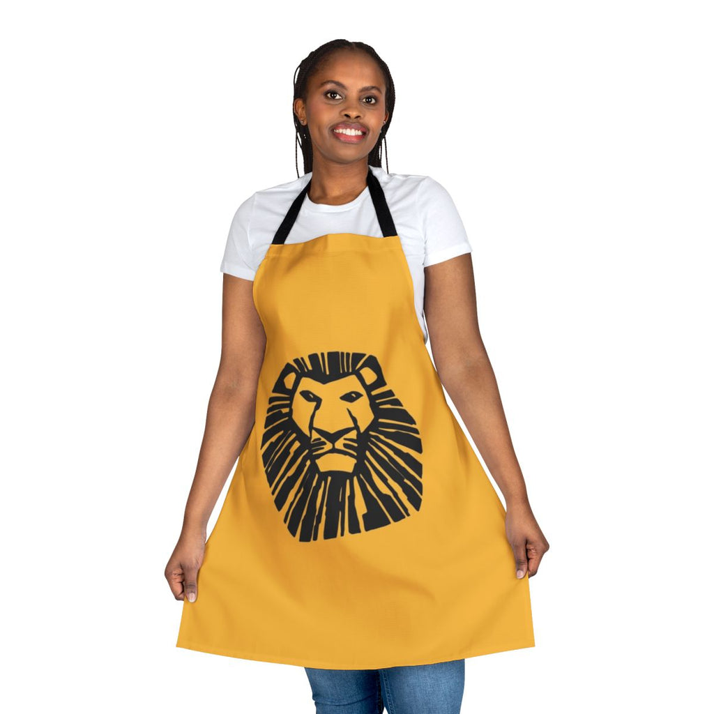 Apron featuring a bold and vibrant lion king logo design