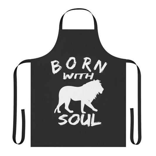 Vibrant lion print apron with a bold and unique design