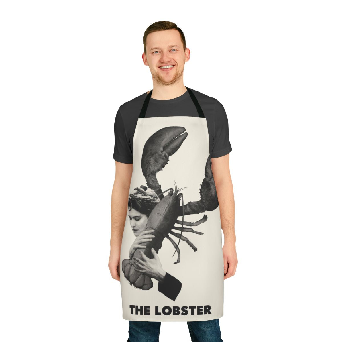 Stylish lobster-themed apron, featuring a unique movie-inspired design