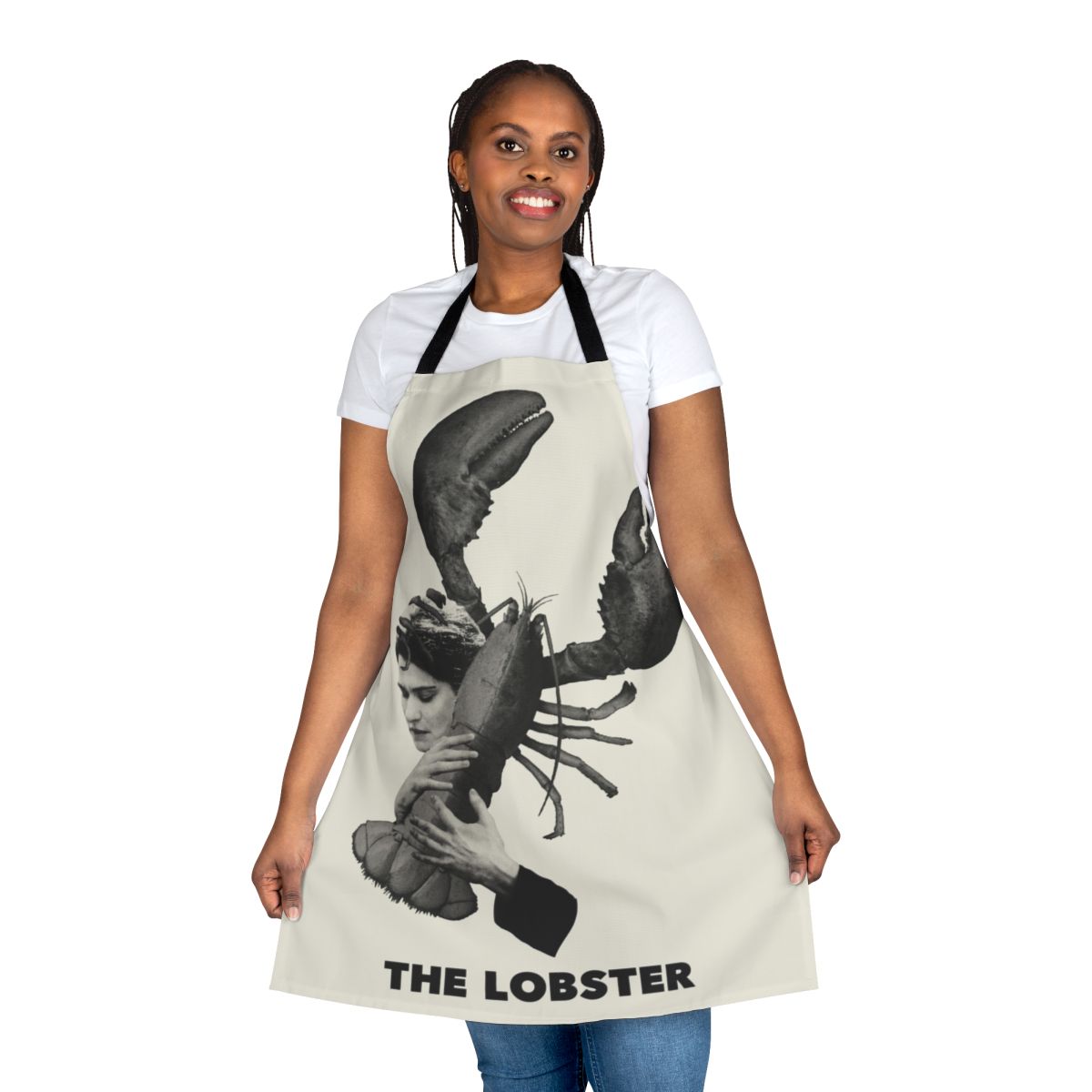 Stylish lobster-themed apron, featuring a unique movie-inspired design