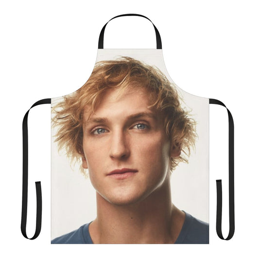 Stylish custom apron featuring Logan Paul's name and image