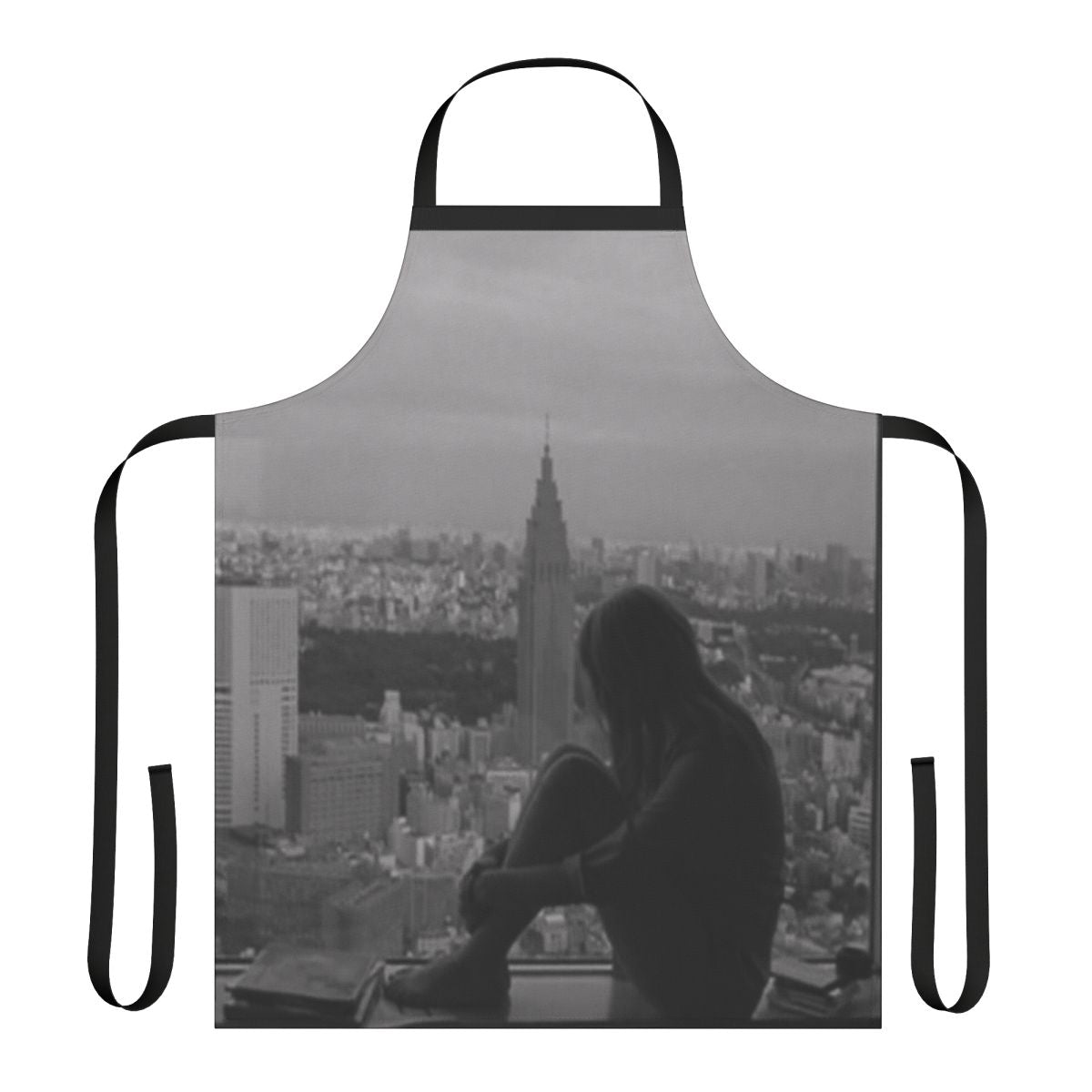 Stylish apron featuring a design inspired by the Bill Murray film "Lost In Translation"