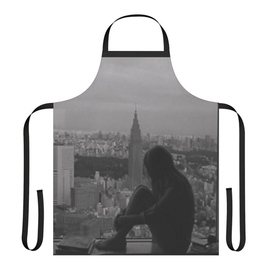 Stylish apron featuring a design inspired by the Bill Murray film "Lost In Translation"