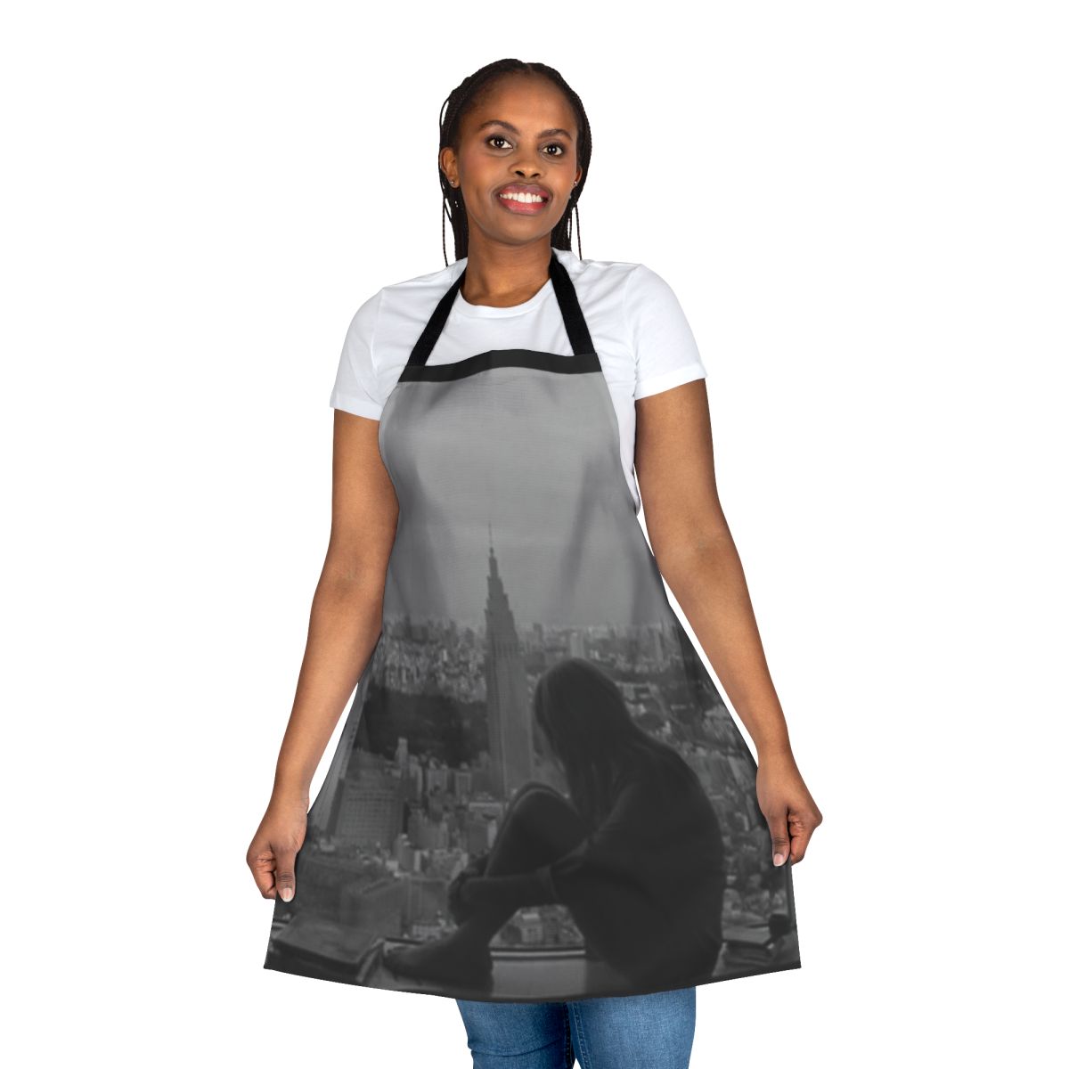 Stylish apron featuring a design inspired by the Bill Murray film "Lost In Translation"