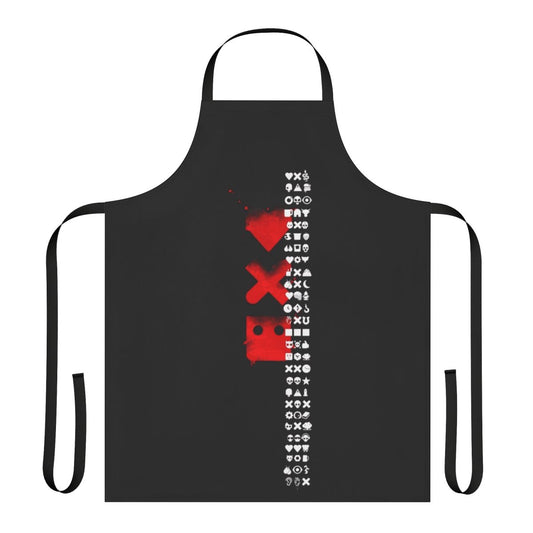 Apron featuring a unique 3D animated love death robots design