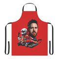 Stylish low poly design apron featuring Sebastian Vettel, the Formula 1 racing champion