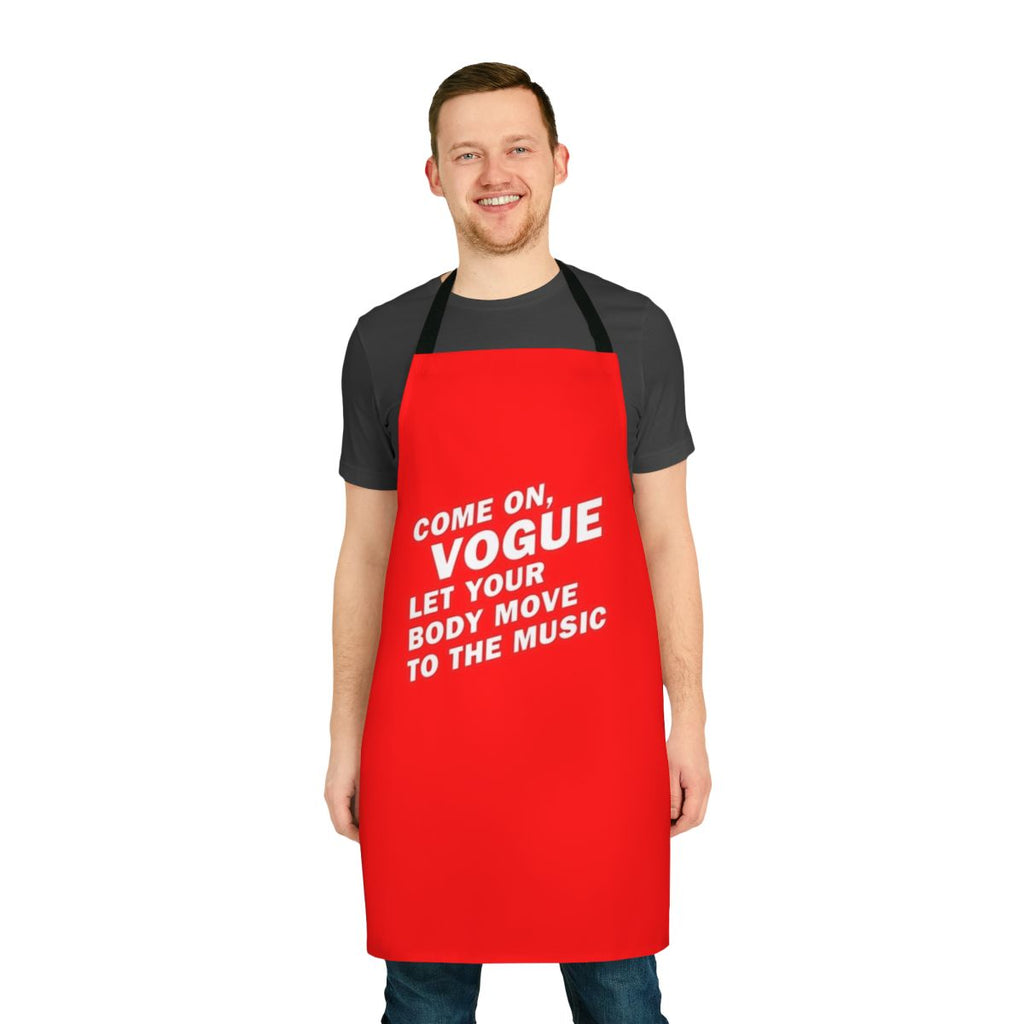 Madonna inspired apron with her iconic silhouette and lyrics
