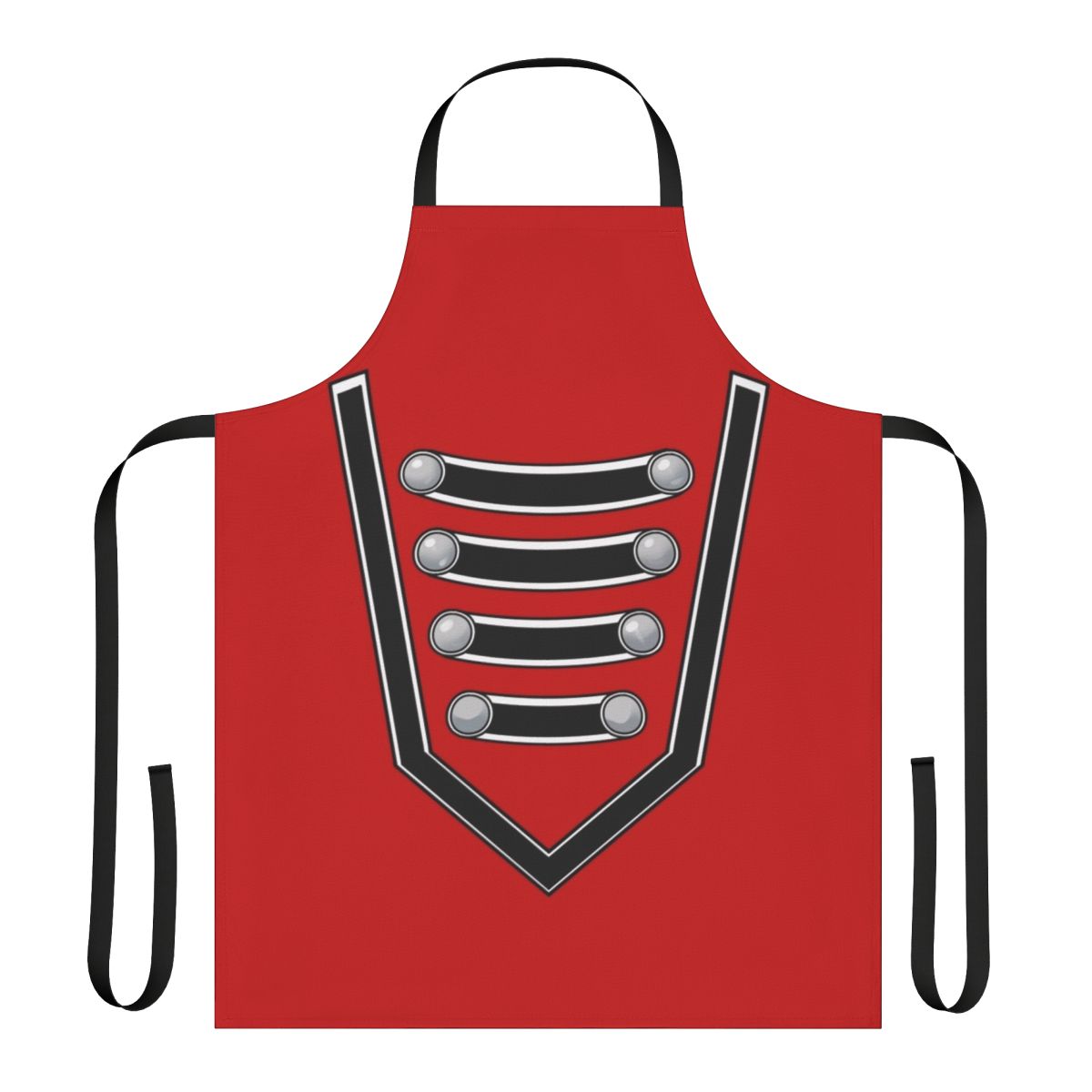 Marching band inspired apron with a simple pattern design