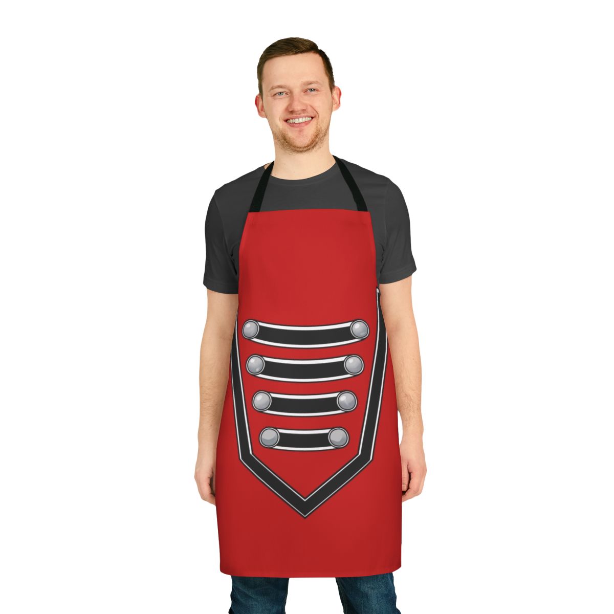 Marching band inspired apron with a simple pattern design