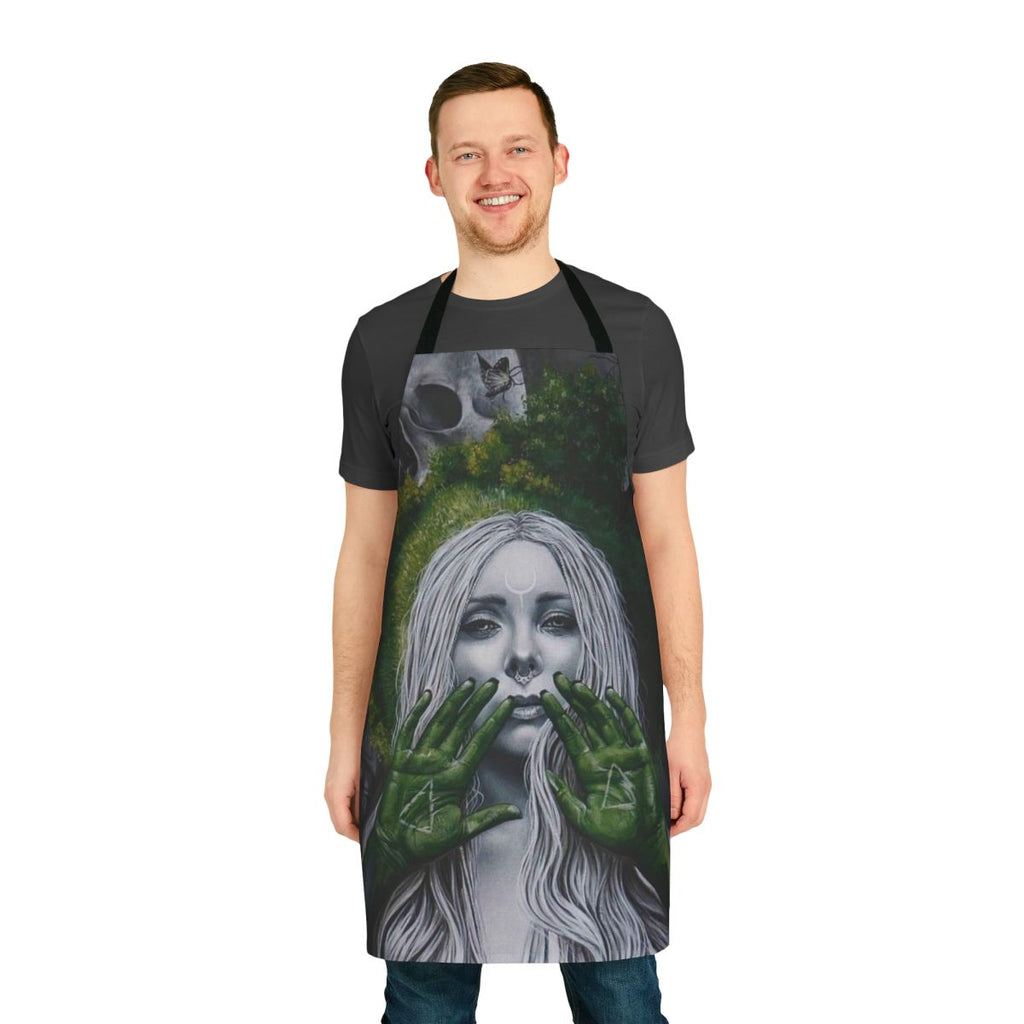 Stylish Maria Brink Inspired Apron with Metal and Alternative Music Themes