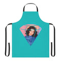 Artistic apron featuring the logo and imagery of popular pop singer-songwriter Marina and the Diamonds