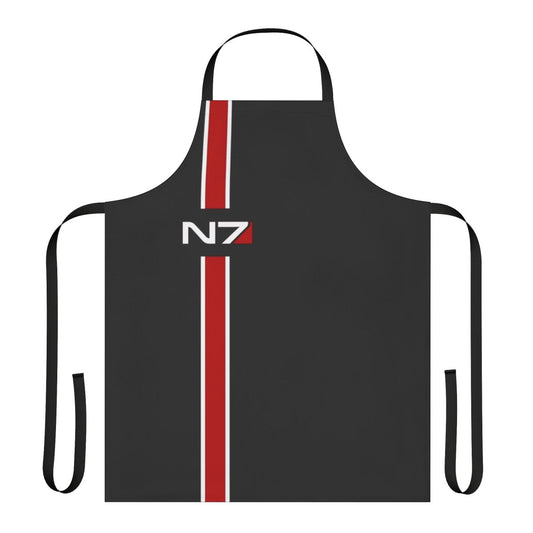 Mass Effect-themed apron with N7 emblem design