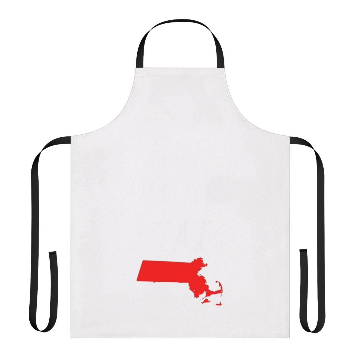 Apron featuring the Massachusetts state flag design