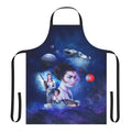 Maya-inspired science fiction apron with bold geometric design