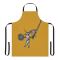 A stylish medieval-inspired apron featuring a rabbit warrior design