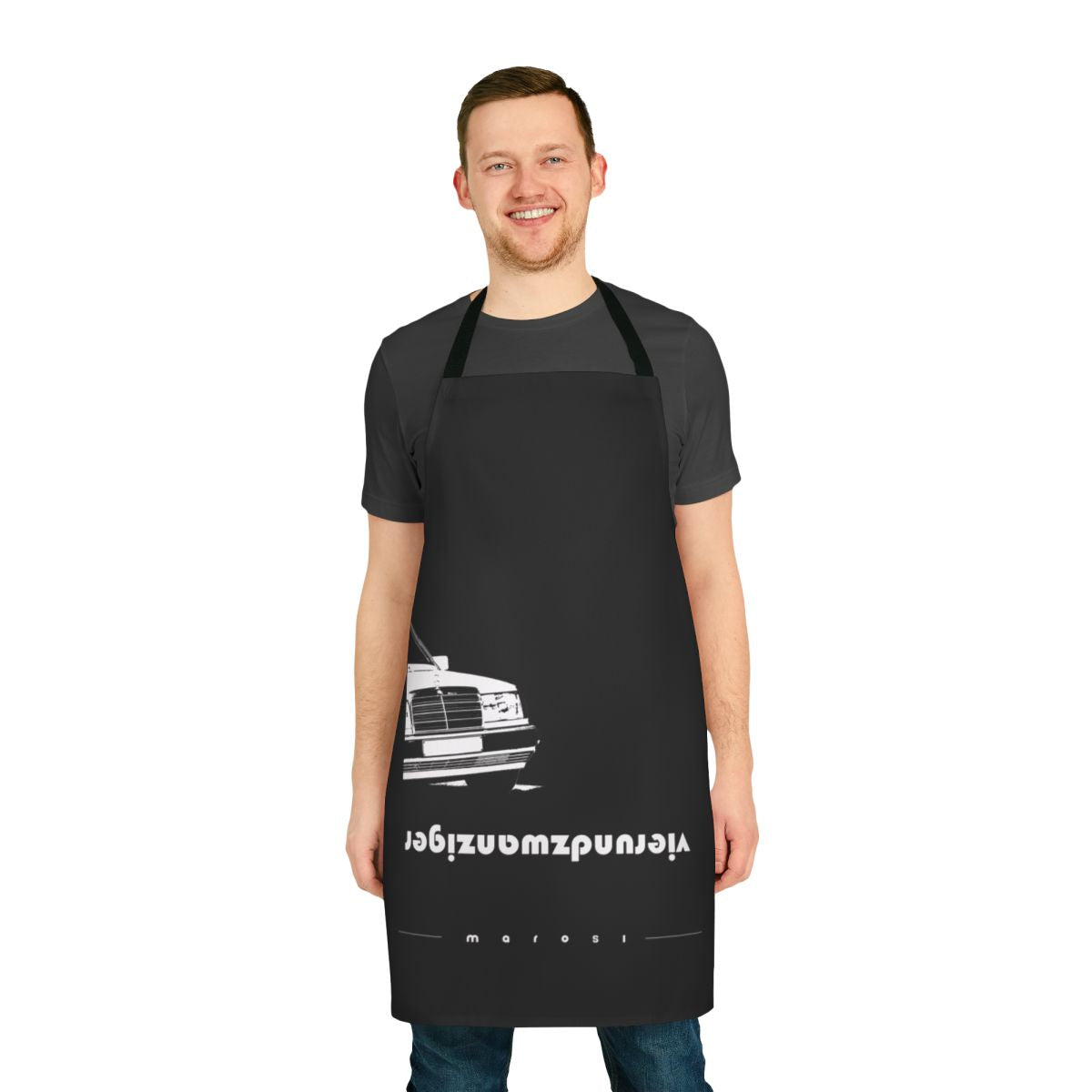 Apron featuring the iconic Mercedes W124 design, perfect for car enthusiasts