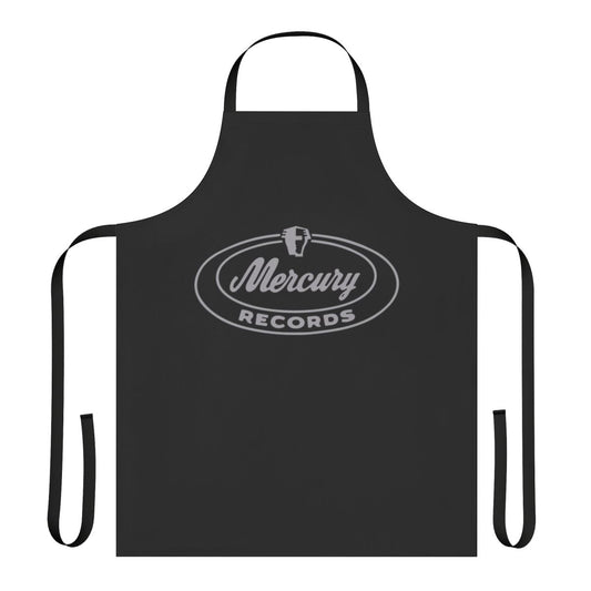Stylish Mercury Label Inspired Apron with Retro Music Vinyl Design