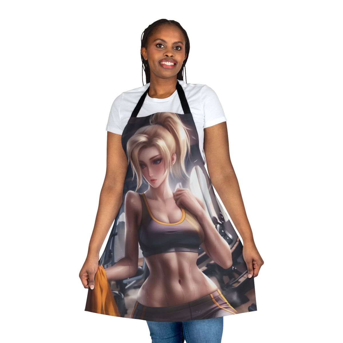 Stylish Mercy-Inspired Apron for Fitness and Cosplay