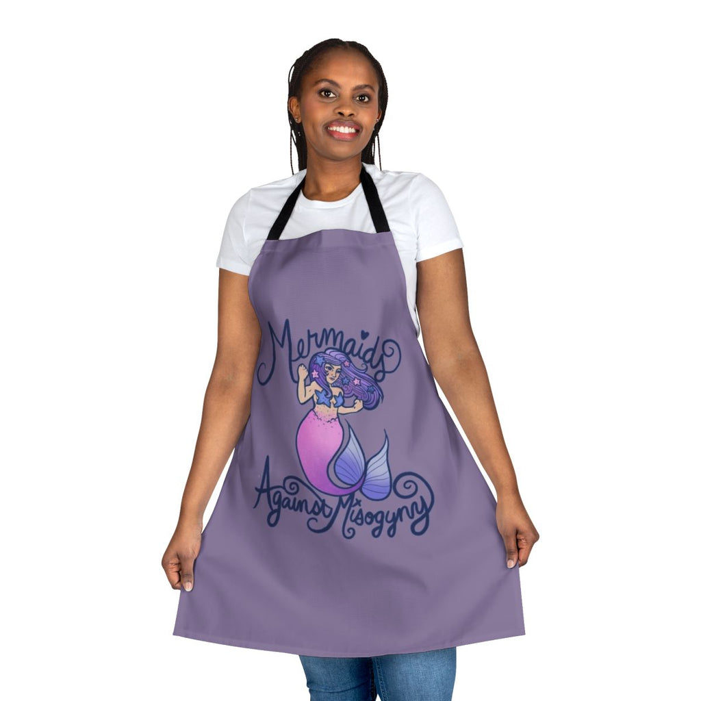 Mermaids Against Misogyny Apron featuring a whimsical mermaid design