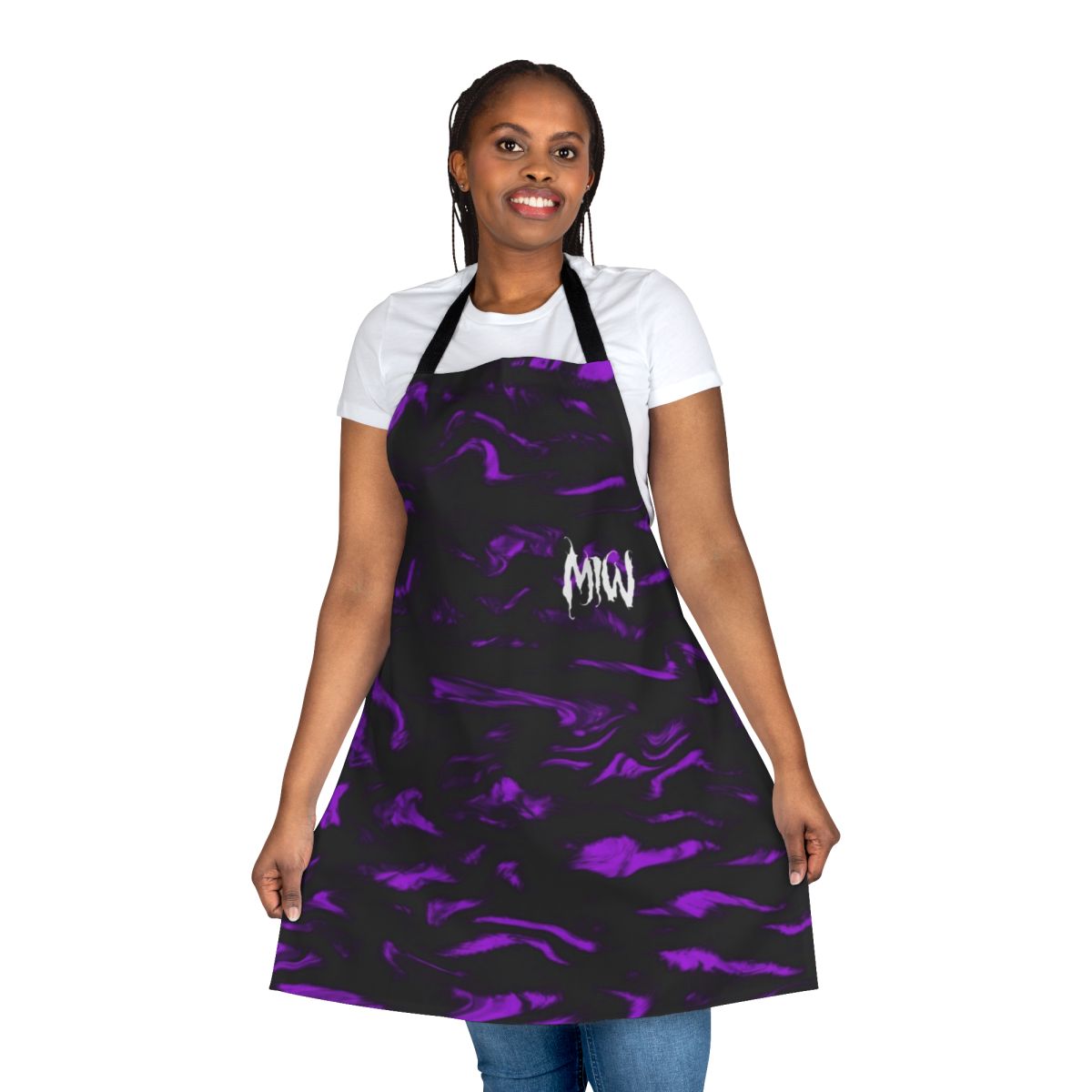 Motionless in White-inspired apron with a bold, dark design