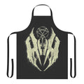 Anomy Istranj metal logo apron with hex symbol and biblical reference