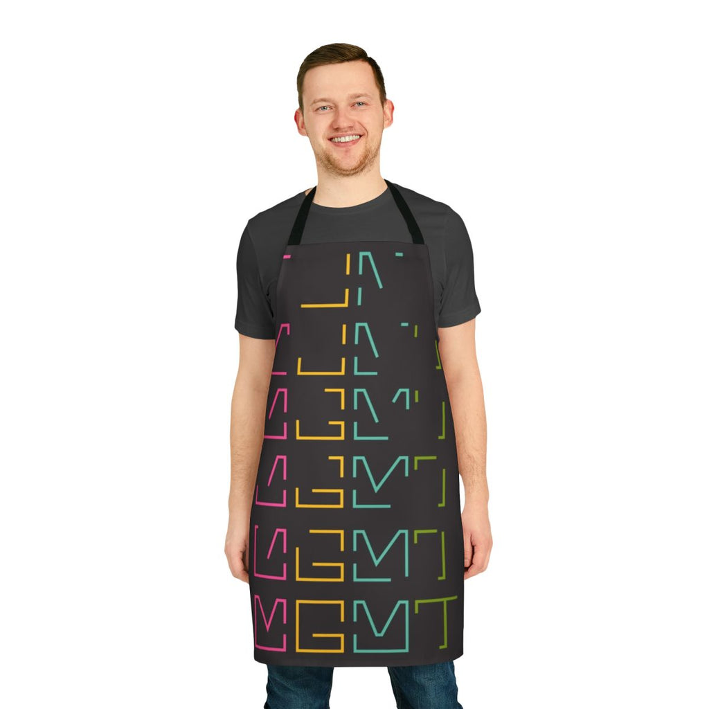 MGMT-inspired apron with a faded design